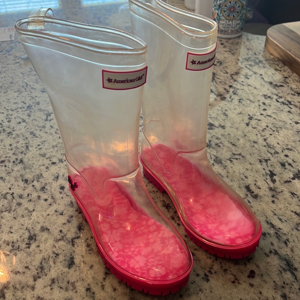 American girl Wellie wishers new rain boots size 1/2